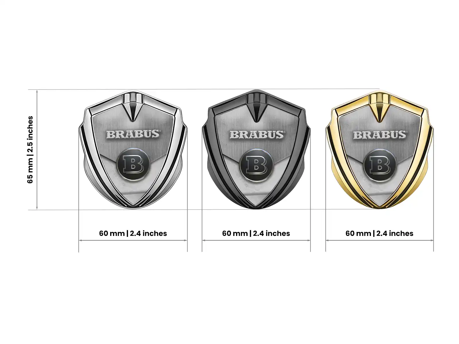 Brabus Emblem Silicon Badge Durable Premium Feel